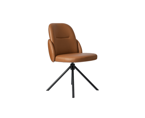 Chaise COROL pieds rotatif  noir
