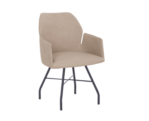 Edito Bridge carver chair with metal legs