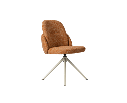Chaise COROL pieds rotatif grège