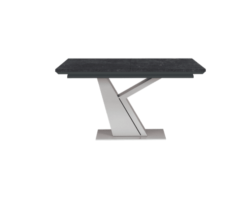 Table à rallonge moderne pied gris Setis