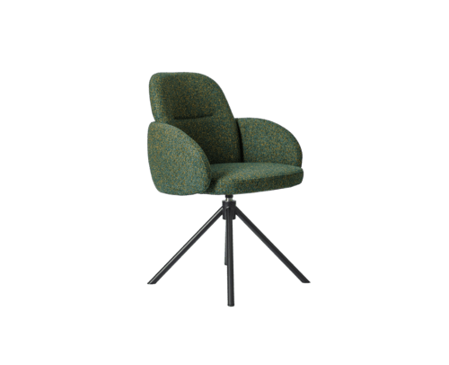 Fauteuil COROL pieds rotatif noir