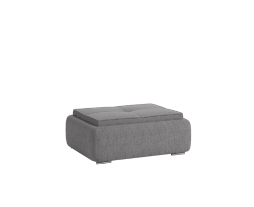 Domino rectangular pouffe with table