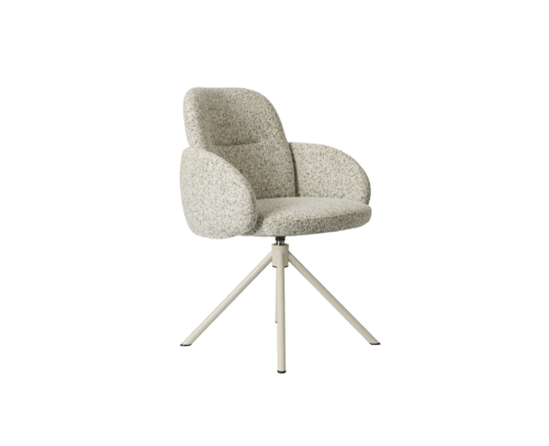 Fauteuil COROL pieds rotatif beige