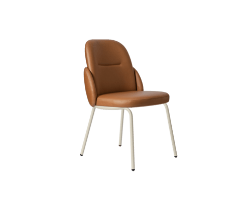 Chaise COROL pieds métal beige
