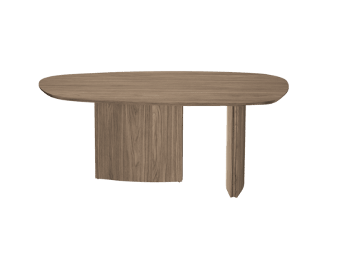 Table Silhouette L.190 pieds noyer ambré
