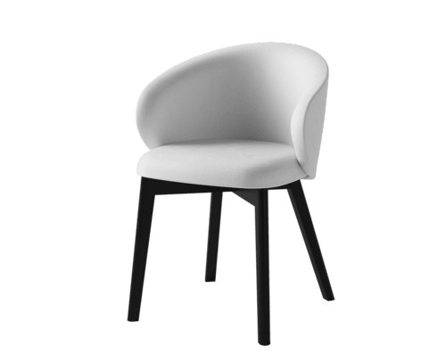 Alcyon armchair with graphite wooden legs