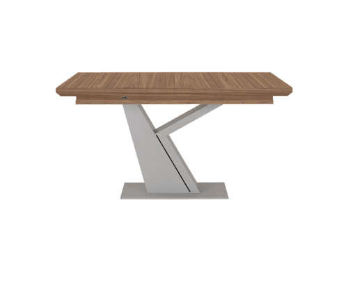 Table à rallonge moderne pied gris Setis