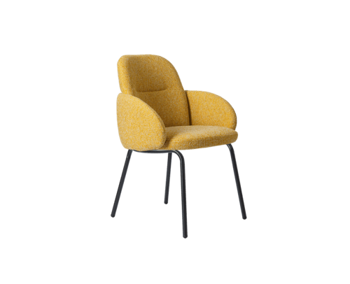 Fauteuil COROL pieds métal noir