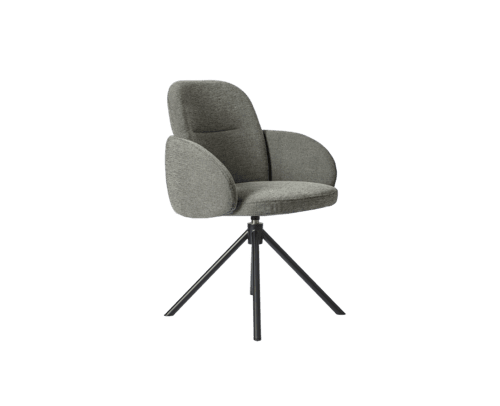 Fauteuil COROL pieds rotatif noir