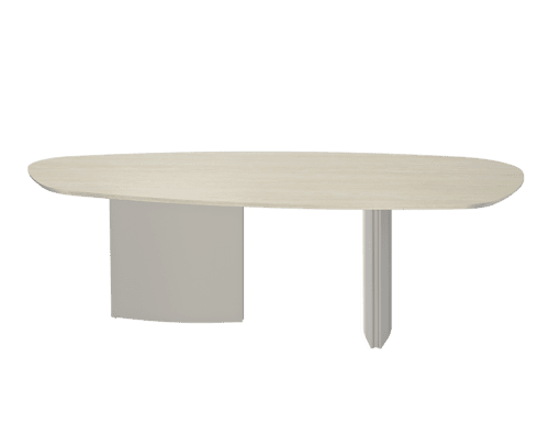 Table Silhouette pieds grège