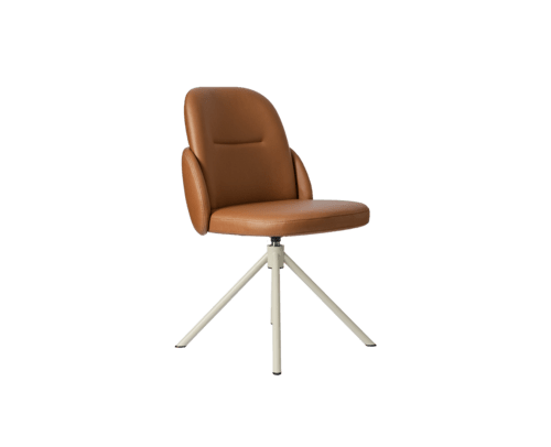 Chaise COROL pieds rotatif  beige