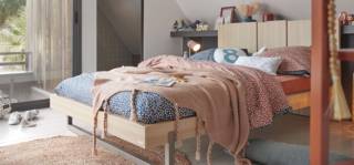 How to arrange a small teen bedroom under the slope? gautier furniture