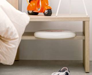 Graphic bedside shelf