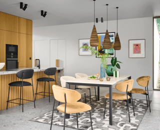 Table rectangulaire extensible Extenso, pieds anthracite, collection Setis