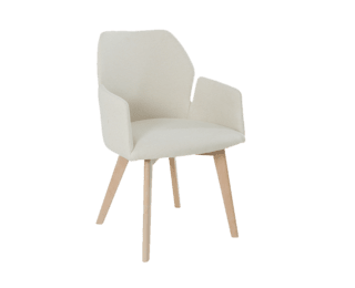 Edito Bridge carver chair with natural wood legs