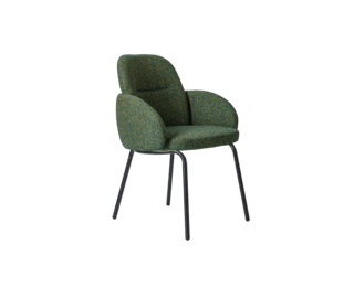 Fauteuil COROL pieds métal noir