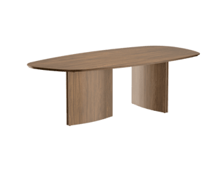 Table Silhouette pieds noyer ambré