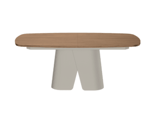 Table de repas extensible pied grège Convive