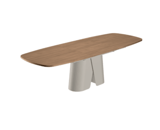 Table de repas extensible pied grège Convive
