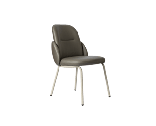Chaise COROL pieds métal beige