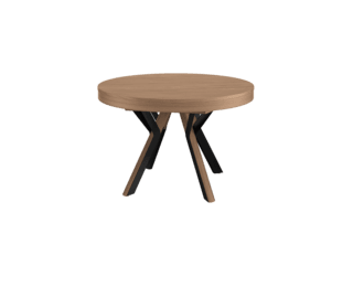 Table extensible ronde pied noir Rondo