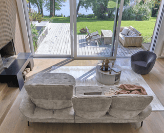 Canapé d'angle, chaise longue Evola