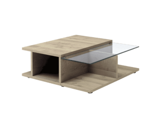 Adulis coffee table with glass top