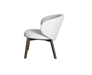 Fauteuil Lounge Alcyon pieds bois smoke