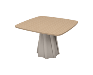 Table carrée extensible Twist, pied grège, collection Setis 