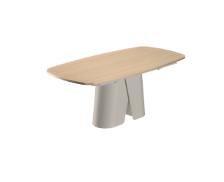 Table de repas extensible pied grège Convive