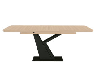 Table à rallonge moderne pied noir Setis