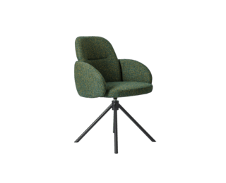 Fauteuil COROL pieds rotatif noir
