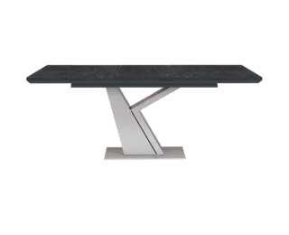 Table à rallonge moderne pied gris Setis
