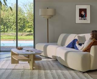 Canapé droit 4 places cocooning asymétrique Oasis