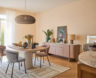 Table de repas extensible pied grège Convive