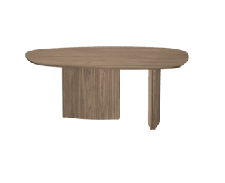 Table Silhouette L.190 pieds noyer ambré