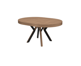 Table extensible ronde pied noir Rondo