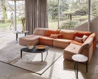 Domino 5-seater corner sofa chaise longue
