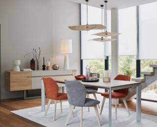 Table extensible S pieds aluminium Extenso