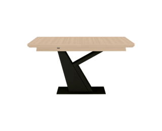 Table à rallonge moderne pied noir Setis
