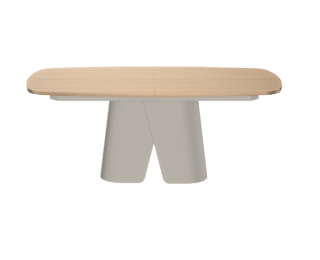 Table de repas extensible pied grège Convive