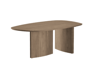 Table Silhouette L.190 pieds noyer ambré