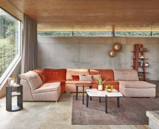 Domino 5-seater corner sofa chaise longue