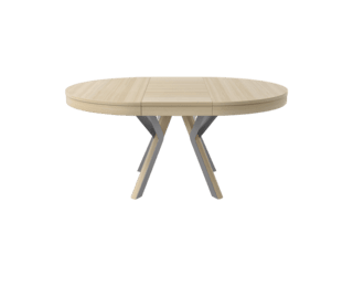 Table extensible ronde pied gris Rondo