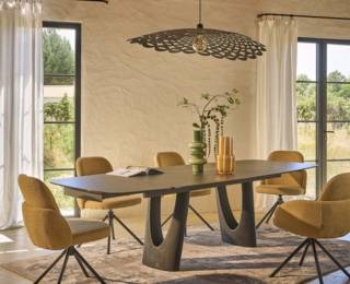 Table à manger extensible OREA L.200, collection SETIS