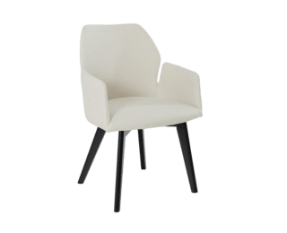 Bridge contemporary armchair with anthracite wooden legs