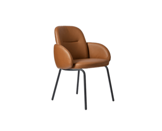 Fauteuil COROL pieds métal noir
