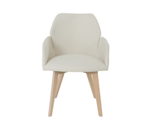 Edito Bridge carver chair with natural wood legs