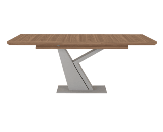 Table à rallonge moderne pied gris Setis
