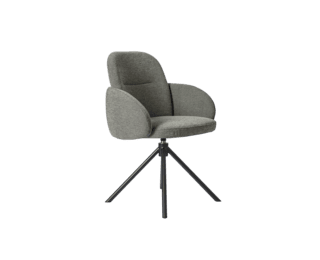 Fauteuil COROL pieds rotatif noir